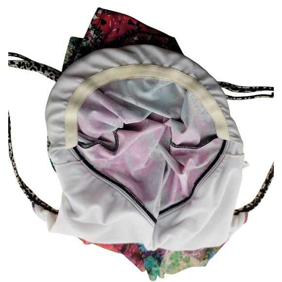 Kenneth Cole Reaction Women's Floral Print Bathing Suit Top Only With Ruffle Tri - Picture 6 of 11